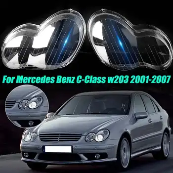 2x Priekinis gaubtas, Skirtas Mercedes Benz W203 C180 C200 C230 C260 C280 2001 - 2007 M. Automobilio Žibintų Objektyvo Pakeitimas Auto Korpuso Atspalvis